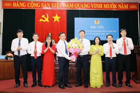 Công đoàn Cơ sở Văn phòng Tỉnh ủy Ninh Bình tổ chức Đại hội lần thứ X, nhiệm kỳ 2023-2028